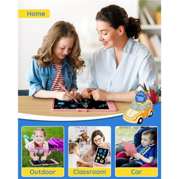 LCD Writing Tablet Doodle Board, 10inch Colorful Drawing Pad for Kids - Picture 5 of 7